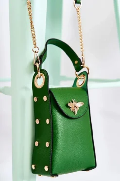 Best Mała Damska Torebka Z Ozdobą Zielona Ellies Listonoszki