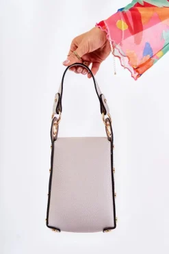 Outlet Boto Mała Damska Torebka Z Ozdobą Szara Ellies