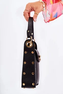 Listonoszki>Boto Mała Damska Torebka Z Ozdobą Czarna Ellies