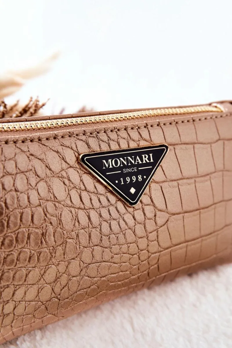 Clearance Mała Kosmetyczka CSM0070-023 Złota Damskie Kosmetyczki Damskie