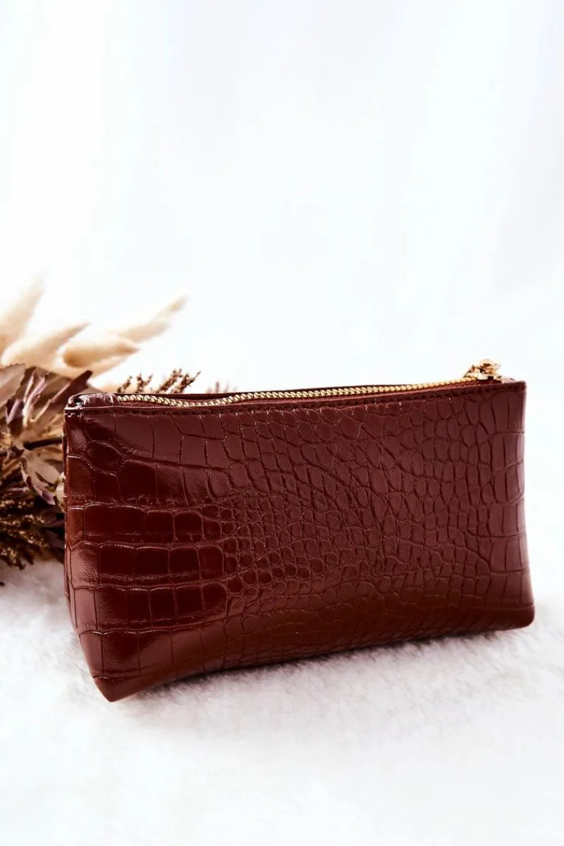 Kosmetyczki Damskie>Monnari Mała Kosmetyczka CSM0070-017 Brązowa