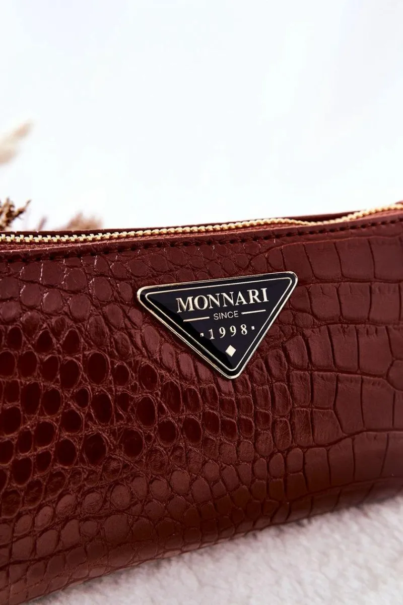 Kosmetyczki Damskie>Monnari Mała Kosmetyczka CSM0070-017 Brązowa