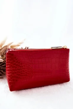 Discount Monnari Mała Kosmetyczka CSM0070-005 Czerwona