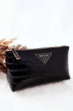 Kosmetyczki Damskie>Monnari Mała Kosmetyczka CSM0070-020 Czarna