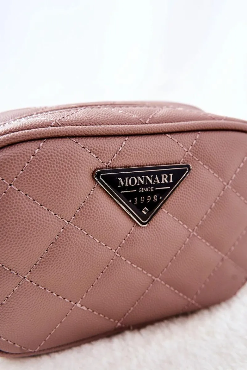 Outlet Mała Kosmetyczka Pikowana CSM0050-015 Beżowa Damskie Kosmetyczki Damskie