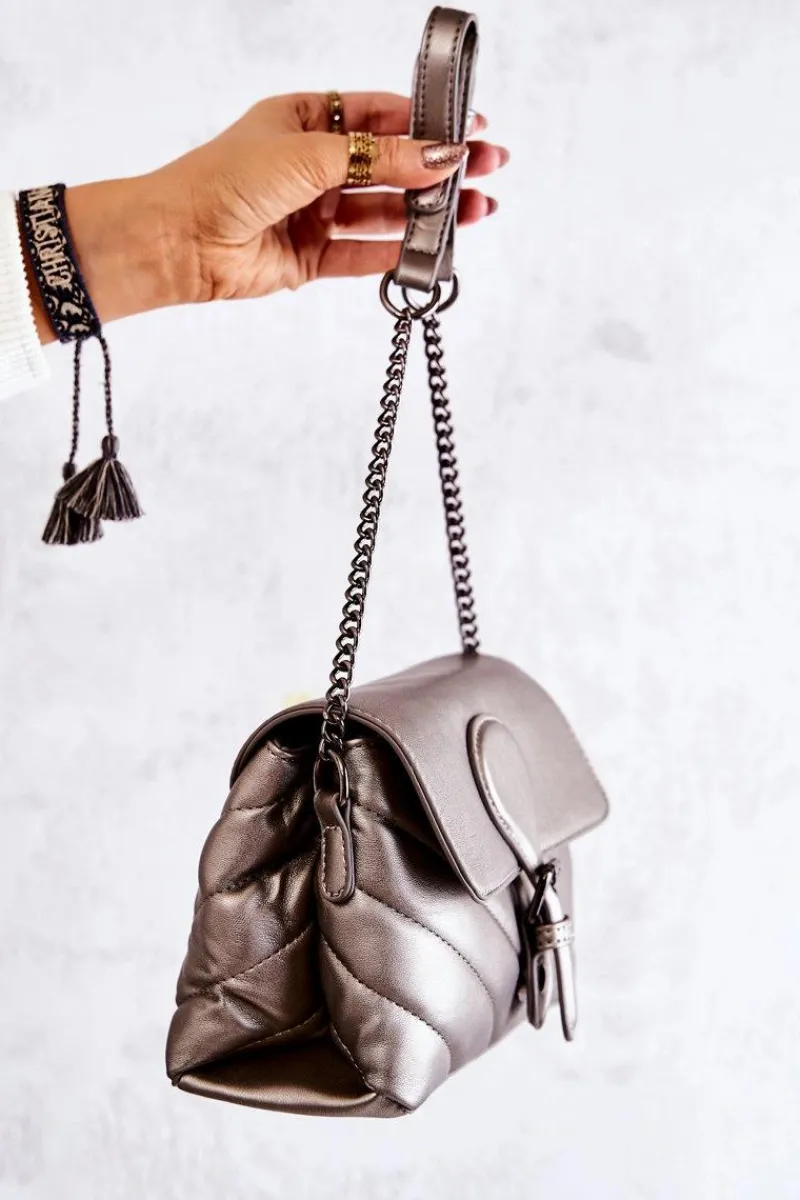 Sale Mała Pikowana Listonoszka Srebrna Hailee Listonoszki