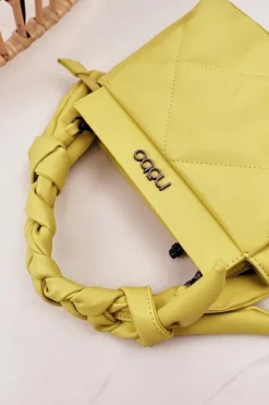 Discount Mała Pikowana Torebka Na Łańcuszku NBAG-K1330 Żółta Torebki Nobo|Listonoszki