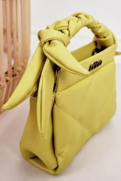 Discount Mała Pikowana Torebka Na Łańcuszku NBAG-K1330 Żółta Torebki Nobo|Listonoszki