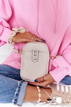 Online Mała Saszetka Damska Na Pas Amsterdam Beżowa Listonoszki