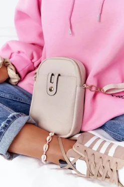 Online Mała Saszetka Damska Na Pas Amsterdam Beżowa Listonoszki