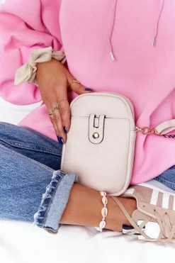 Online Mała Saszetka Damska Na Pas Amsterdam Beżowa Listonoszki