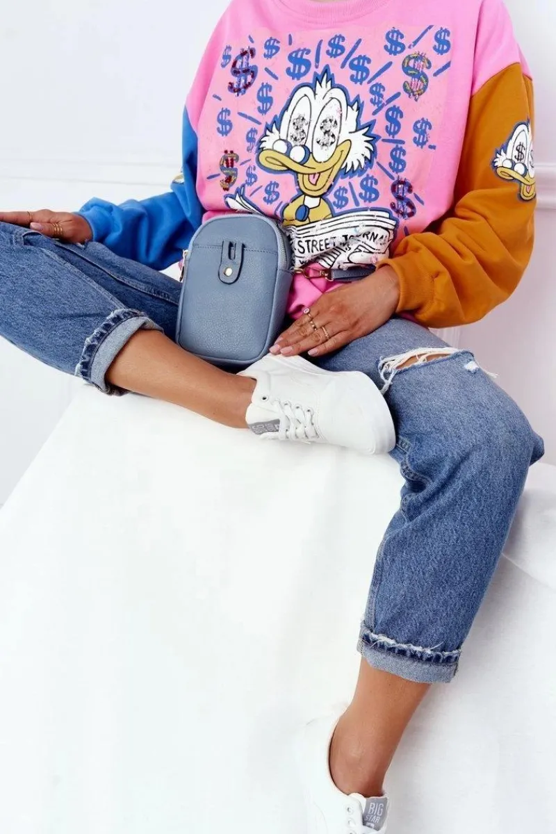 Sale Mała Saszetka Damska Na Pas Amsterdam Błękitna Listonoszki