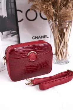 Torebki Monnari|Listonoszki>Monnari Mała Torebka Damska Listonoszka BAG7480-005 Czerwona