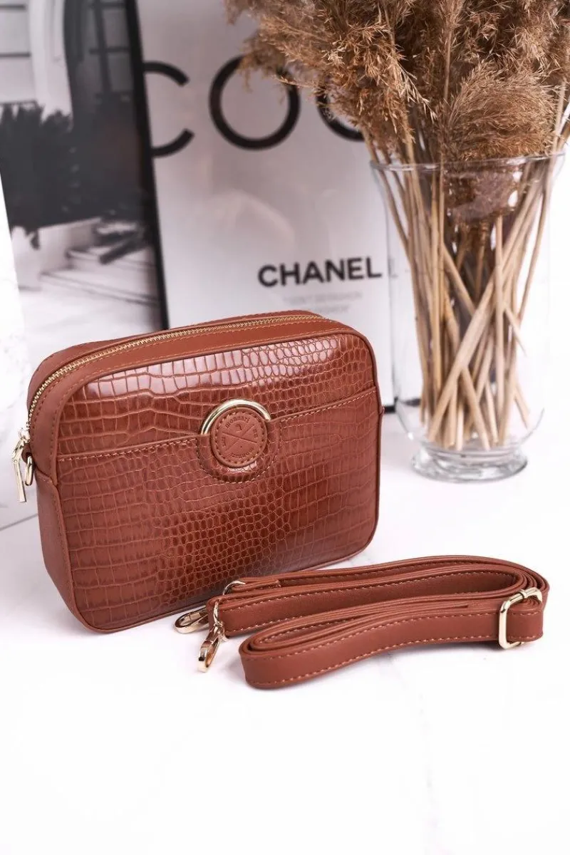 Hot Mała Torebka Damska Listonoszka BAG7480-017 Karmelowa Torebki Monnari|Listonoszki