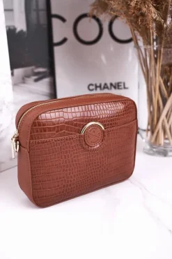 Hot Mała Torebka Damska Listonoszka BAG7480-017 Karmelowa Torebki Monnari|Listonoszki