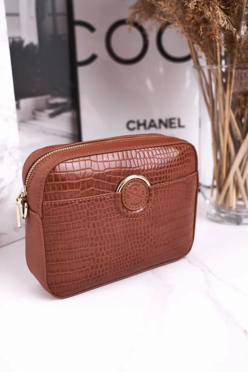 Hot Mała Torebka Damska Listonoszka BAG7480-017 Karmelowa Torebki Monnari|Listonoszki