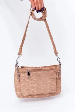 Mała Torebka Na Ramię Z Saszetką Paris Beżowa Torebki Klasyczne|Listonoszki