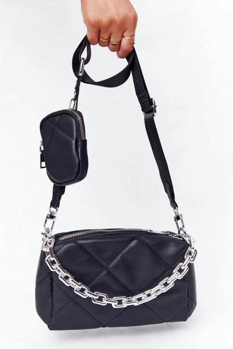 New Boto Mała Torebka Na Ramię Z Saszetką Barcelona Czarna