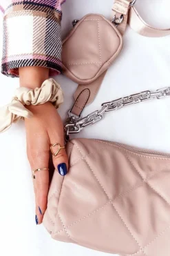 Discount Boto Mała Torebka Na Ramię Z Saszetką Barcelona Nude