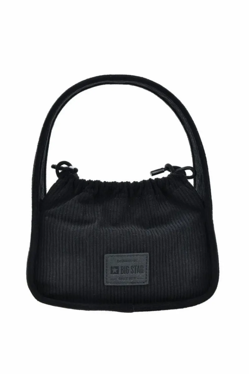 Torebki Klasyczne>Big Star Shoes Mała Torebka Sztruksowa Big Star OO574055 Czarna