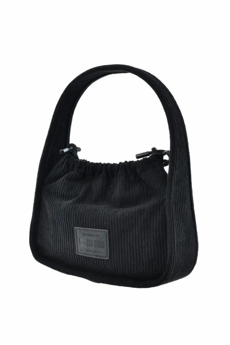 Torebki Klasyczne>Big Star Shoes Mała Torebka Sztruksowa Big Star OO574055 Czarna