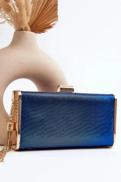 Kopertówki>Boto Mała Torebka Wizytowa Z Frędzlem Chionon Niebieska