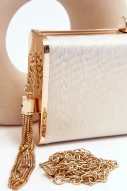 Best Boto Mała Torebka Wizytowa Z Frędzlem Chionon Perłowa