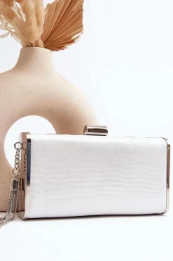 Online Boto Mała Torebka Wizytowa Z Frędzlem Chionon Srebrna