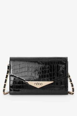 Torebki Nobo|Kopertówki>Nobo Mała Torebka Wizytowa Zwierzęcy Wzór NBAG-R3040-C020 Czarna