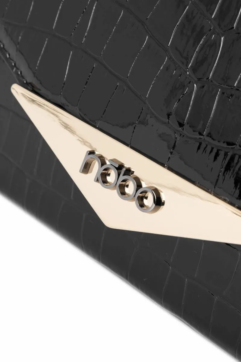 Torebki Nobo|Kopertówki>Nobo Mała Torebka Wizytowa Zwierzęcy Wzór NBAG-R3040-C020 Czarna