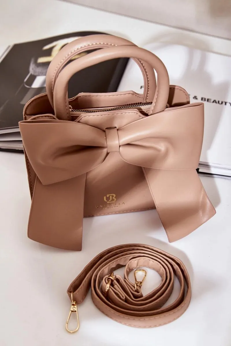 Torebki Kuferki>Boto Mała Torebka Z Kokardą Ciemnobeżowa Nesehe