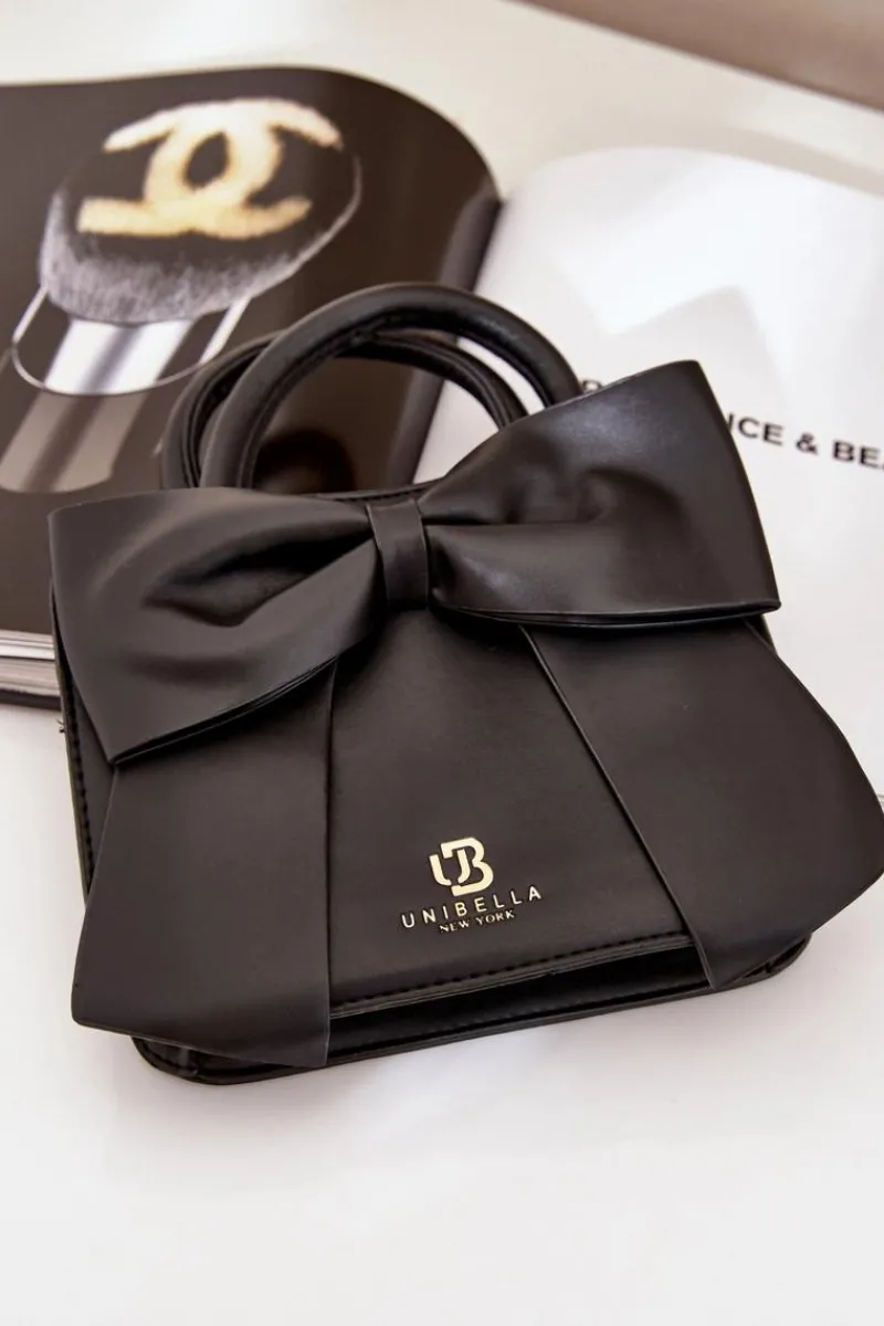 Hot Boto Mała Torebka Z Kokardą Czarna Nesehe