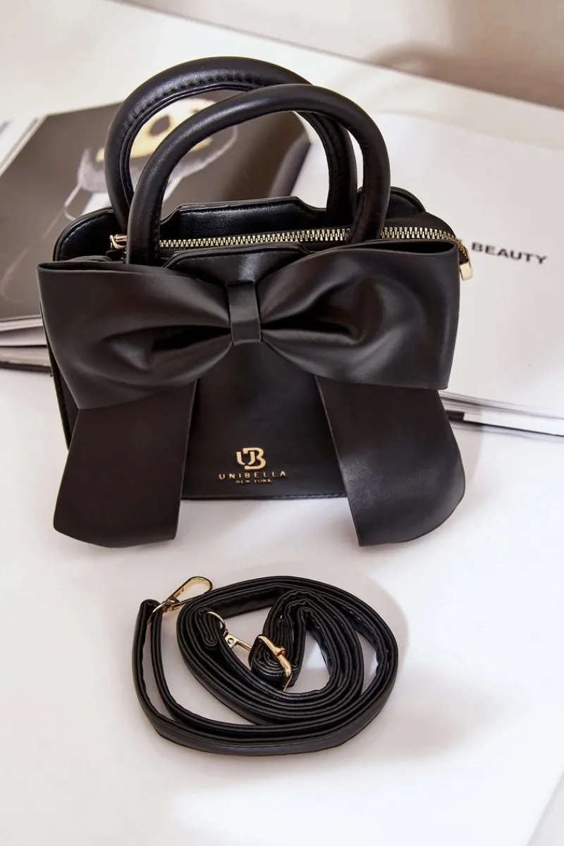 Hot Boto Mała Torebka Z Kokardą Czarna Nesehe