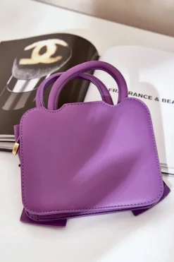 Discount Mała Torebka Z Kokardą Fioletowa Nesehe Torebki Kuferki