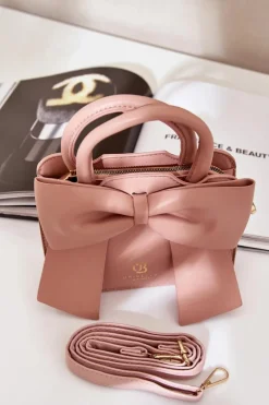 Hot Boto Mała Torebka Z Kokardą Jasnoróżowa Nesehe