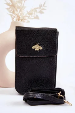 Best Mała Torebka Z Ozdobą Czarna Neliss Listonoszki