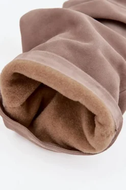 Online Marszczone Kozaki Z Naturalnego Zamszu Na Słupku Ocieplane 4228 Jasnobrązowe Damskie Kozaki Ocieplane|Kozaki Na Słupku