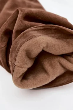 Online Marszczone Kozaki Z Naturalnego Zamszu Na Słupku Ocieplane 4228 Jasnobrązowe Damskie Kozaki Ocieplane|Kozaki Na Słupku