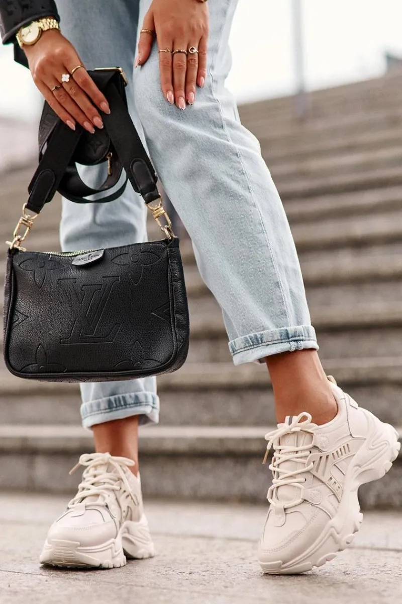 Online Masywne Damskie Buty Sportowe Sneakersy Beżowe Toderus Damskie Sneakersy Damskie