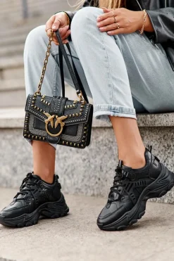 Evento Masywne Damskie Buty Sportowe Sneakersy Czarne Toderus Czarny