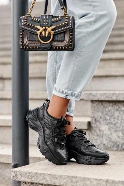 Evento Masywne Damskie Buty Sportowe Sneakersy Czarne Toderus Czarny