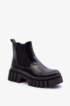 Masywne Skórzane Botki Sztyblety Czarne Orryss Damskie Brązowe I Beżowe Botki|Botki Płaskie