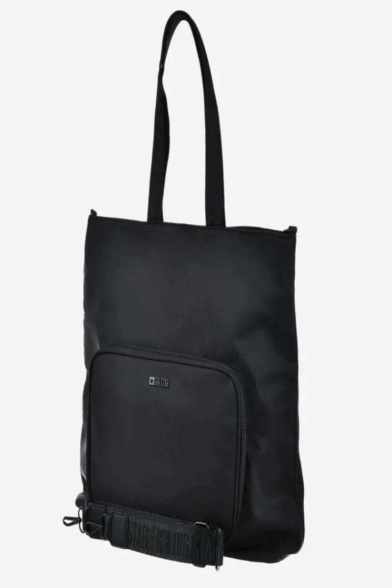 Best Big Star Shoes Materiałowa Duża Torebka Big Star OO574136 Czarna