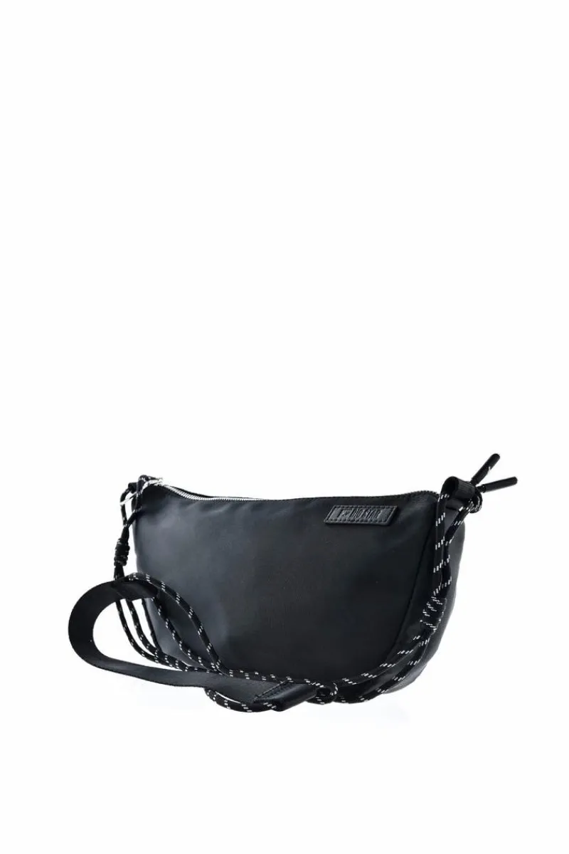 Discount Materiałowa Torebka Big Star LL574124 Czarna Nerki|Listonoszki