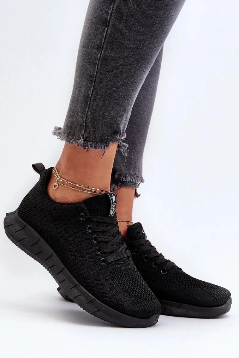 Clearance Evento Materiałowe Buty Sportowe Damskie Czarne Kephope