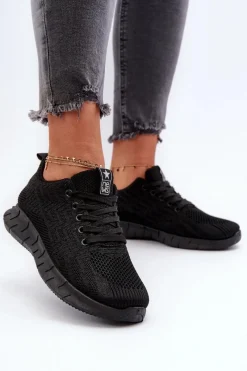 Clearance Evento Materiałowe Buty Sportowe Damskie Czarne Kephope