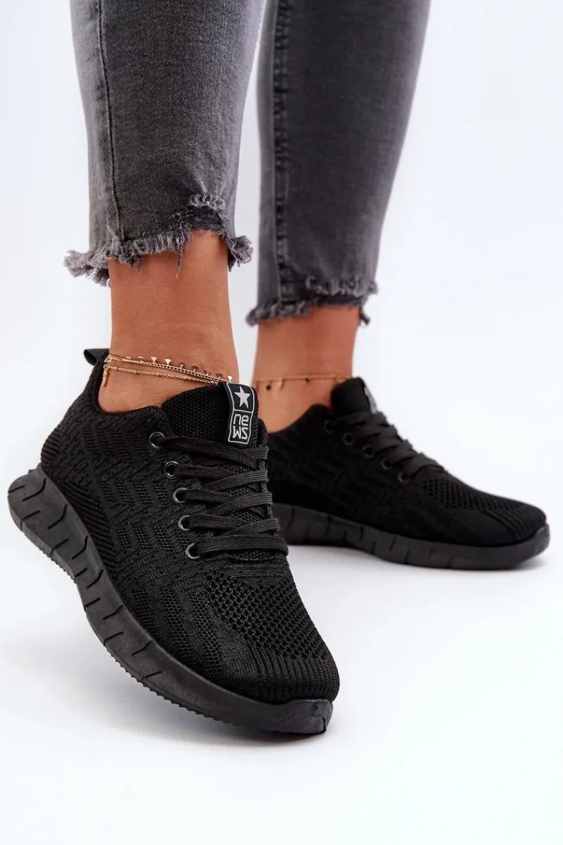 Clearance Evento Materiałowe Buty Sportowe Damskie Czarne Kephope