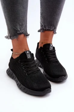 Clearance Evento Materiałowe Buty Sportowe Damskie Czarne Kephope