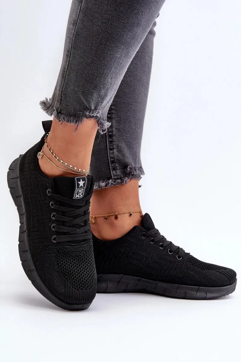 Clearance Evento Materiałowe Buty Sportowe Damskie Czarne Kephope