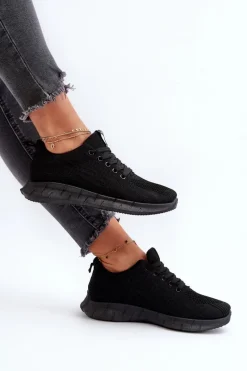 Clearance Evento Materiałowe Buty Sportowe Damskie Czarne Kephope